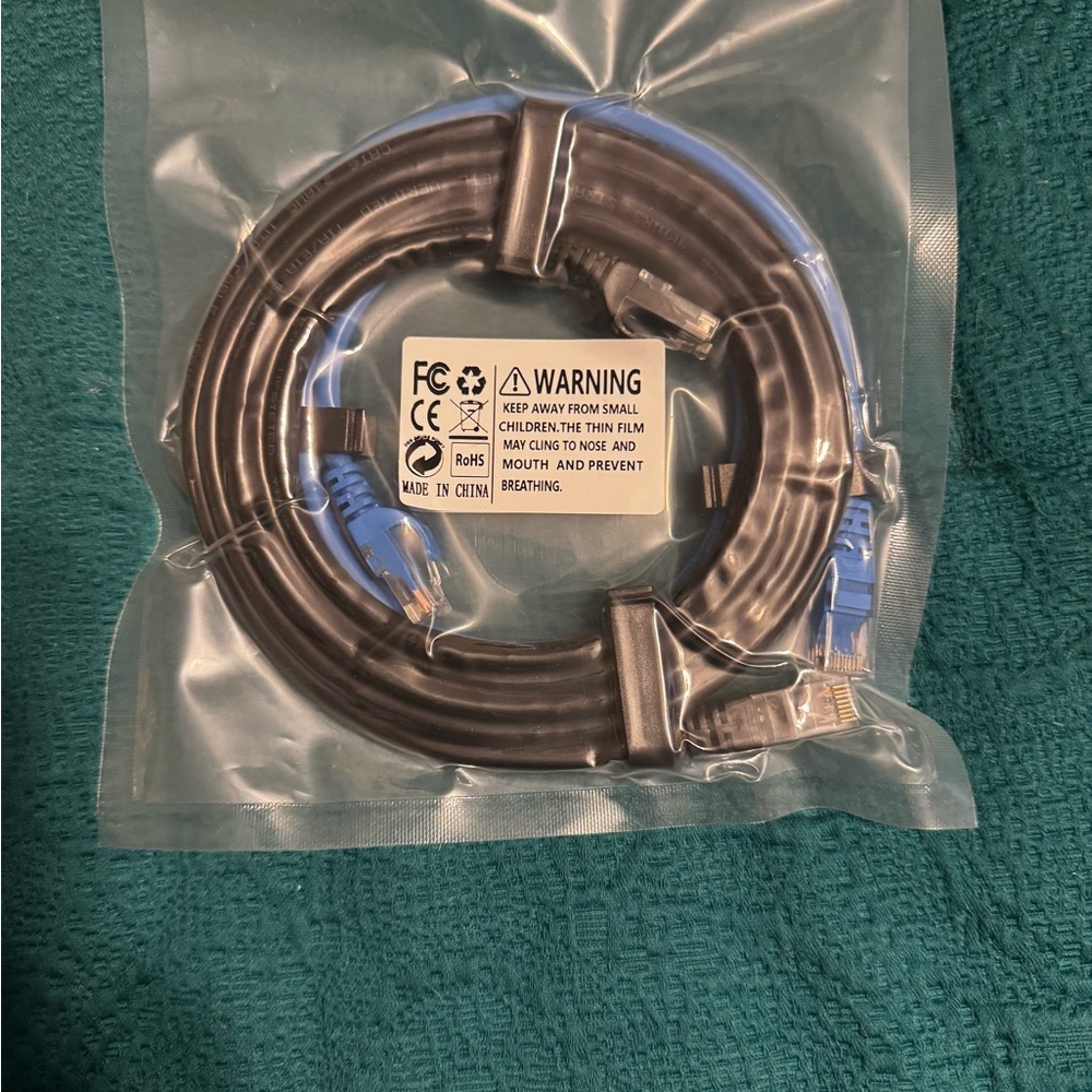 Black and Blue Wired Networking Router